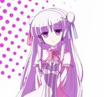  1girl absolute_duo animated animated_gif bouncing_breasts breasts long_hair looking_at_viewer parody patchouli_knowledge purple purple_eyes purple_hair ram_hachimin touhou ugoira yurie_sigtuna 
