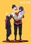  2boys 2girls ahoge artist_request boruto:_the_movie carrying family hime_cut hyuuga_hinata multiple_boys multiple_girls naruto piggyback princess_carry purple_hair simple_background spiked_hair uzumaki_boruto uzumaki_himawari uzumaki_naruto whiskers yomi178 
