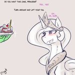  2015 anon blush cake dialogue dragk drooling duo english_text equine female feral food friendship_is_magic horn human imminent_sex male mammal my_little_pony princess_celestia_(mlp) saliva text winged_unicorn wings 
