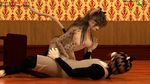  angry_cat anthro belly_rub breasts cat feline lying lynx mammal nipples nude smile yoshii 