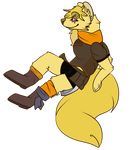  2015 alpha_channel ambiquous anthro canine clothed clothing female fox fur hair legwear long_tail mammal purple_eyes smile yockenthwaite 