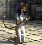  angry_cat anthro bdsm bondage bound breasts cheetah feline mammal melissa nipples nude pussy smile 