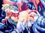  1girl anal ass blush breasts censored cum cum_in_ass cum_in_clothes cum_in_pussy cum_on_body double_penetration female game_cg green_eyes green_hair hat long_hair lusterise monsters_raid nipples open_mouth panties pointy_ears pussy rana_ru skirt tentacle thighhighs tongue torn_clothes underwear vaginal white_legwear white_panties white_skirt white_thighhighs 