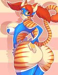  2015 anthro big_breasts big_butt breasts butt cat cosplay feline female jaeh loree mammal rainbow_mika solo street_fighter video_games 
