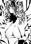 animal_ears areolae blush breasts cat_ears goshiki_suzu greyscale huge_breasts inverted_nipples large_areolae monochrome nipples original pubic_hair ribbon solo twintails 