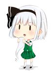  bad_id bad_pixiv_id black_hairband chibi commentary_request error_musume girl_holding_a_cat_(kantai_collection) hairband hitodama holding holding_up kantai_collection konpaku_youmu konpaku_youmu_(ghost) open_mouth parody puririn ribbon shirt short_hair silver_hair simple_background skirt solo touhou triangle_mouth white_background |_| 