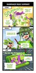  2boys 3koma aerospray_(splatoon) bucket_hat comic domino_mask english flying_sweatdrops flying_teardrops green_eyes green_hair hat highres ink_tank_(splatoon) inkling mask multiple_boys ponytail purple_hair radar sidelocks splatoon_(series) splatoon_1 splattershot_(splatoon) super_soaker tears tentacle_hair wong_ying_chee 