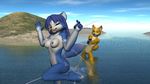  angry_cat anthro breasts canine fox fox_mc&#039;cloud krystal mammal nintendo nipples nude pussy smile star_fox video_games waterplay 