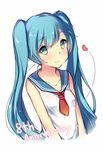  aqua_hair bad_id bad_pixiv_id green_eyes hatsune_miku long_hair sailor_collar sei000 solo twintails vocaloid white_background 