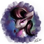  2015 bedroom_eyes black_hair bow_tie equine friendship_is_magic hair half-closed_eyes horse looking_at_viewer mammal my_little_pony octavia_(mlp) pony portrait purple_eyes solo tsitra360 