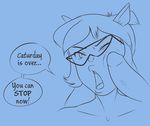  anthro callie_briggs cat dialogue disembodied_penis duo eyewear feline female glasses hair humanoid_penis male male/female mammal open_mouth paoguu penis solo_focus swat_kats text 