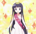  crown highres kohashi_wakaba long_hair purple_eyes purple_hair screencap solo sparkle wakaba_girl 