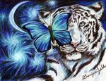 ambiguous_gender arthropod blue_eyes blue_theme blue_wings butterfly by-sa colored_pencil_(artwork) cool_colors creative_commons crescent_moon domonique_walden feline feral fur insect license_info looking_at_viewer mammal moon pink_nose portrait solo striped_fur stripes tiger traditional_media_(artwork) white_fur 