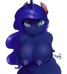  2015 alpha_channel anthro anthrofied areola big_breasts blue_eyes blue_hair blue_skin breasts colored equine female friendship_is_magic glo-in-the-dark hair horn long_hair looking_at_viewer mammal my_little_pony nipples nude princess_luna_(mlp) simple_background solo stingray970 transparent_background winged_unicorn wings 