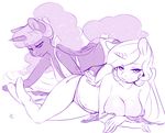  anthro big_breasts breasts cleavage clothed clothing duo equine friendship_is_magic hair horn lizombie long_hair looking_at_viewer mammal my_little_pony princess_celestia_(mlp) princess_luna_(mlp) simple_background smile swimsuit white_background winged_unicorn wings 