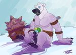  alabaster_tablespoon anthro balls bashmaster_the_unbreakable bear donkey_kong_(series) humanoid_penis male mammal masturbation nintendo penis polar_bear solo video_games 