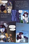  armor big_breasts blue_eyes breasts cleavage clothed clothing comic dialogue draenei drgraevling fellatio female glowing glowing_eyes hair horn male monara nipples oral pale_skin penis pointy_ears purple_hair sex short_hair text video_games warcraft world_of_warcraft 