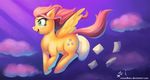 2015 cute equine female feral fluttershy_(mlp) friendship_is_magic mammal mrscurlystyles my_little_pony pegasus smile solo wings 