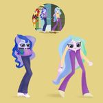  equestria_girls my_little_pony prehensile_hair princess_celestia_(eg) princess_luna_(eg) ptptpt sibling sisters the_truth 