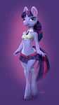  3d anthro digitigrade equine female friendship_is_magic horn mammal my_little_pony runsammya solo twilight_sparkle_(mlp) unicorn 