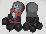 anthro barefoot bean big_feet biped black_pawpads canid canine canis claws claws_out clothing digital_drawing_(artwork) digital_media_(artwork) duo eyes_closed feet fluffy fluffy_hair fluffy_tail foot_fetish foot_focus foot_grab foot_on_face foot_play fur grey_body grey_fur grey_hair hair hammertannergone hammertannergone_(character) hi_res hindpaw hug huge_feet hyper hyper_feet larger_male machine male male/male mammal pawpads paws protogen protogen_face protogen_visor protogenized red_clothing red_shirt red_topwear screen screen_face shirt simple_background size_difference sleeping smaller_male smile soles tail tail_tuft toe_claws toes topwear tuft yuri_chacal