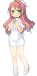  arima_kanae green_eyes hat kashiwamochi_yomogi long_hair nurse nurse_cap original pantyhose pink_hair smile solo uniform white_legwear 