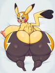 2024 anthro areola big_areola big_breasts big_butt big_nipples big_pussy black_bottomwear black_clothing black_ear_tips black_nose black_pants black_sclera black_tail_tip bottomwear breasts butt butt_cleavage camel_toe clothed clothing colored cosplay_pikachu_(costume) dakimakura dakimakura_design digital_media_(artwork) dipstick_tail female generation_1_pokemon genitals heart_shaped_tail hi_res huge_breasts huge_butt hyper hyper_breasts hyper_butt looking_at_viewer looking_back looking_back_at_viewer markings mask matospectoru nintendo nipples open_mouth orange_bottomwear orange_clothing orange_mask orange_pants pants pikachu pikachu_libre pink_areola pink_nipples plump_labia pokemon pokemon_(species) pussy rear_view red_cheeks red_tongue shaded simple_background smile smug solo spandex sports_mask sportswear tail tail_markings tight_clothing tongue topless topless_female white_background white_eyes wrestling_mask wrestling_outfit yellow_body yellow_breasts yellow_ears yellow_tail