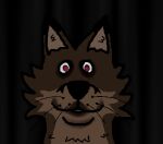 ambiguous_gender anthro black_nose bleak_ambiance canid canine creepy demonic feral fox fur headshot_portrait looking_at_viewer low_res mammal meme orange_body orange_fur portrait red_fox rolf.wolfox_(artist) simple_background smile solo tan_body tan_fur teeth true_fox