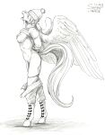 anthro aroused bdsm belly breasts clothed clothing costume equid equine female hi_res horse mammal mythological_creature mythological_equine mythology nipples nude open_mouth pegasus pinup pose sensetive solo sunny_way sunny_way_(character) traditional_media_(artwork) wet wings