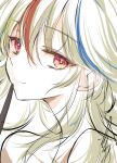  blonde_hair blue_hair commentary_request long_hair looking_at_viewer looking_to_the_side multicolored_hair official_art rakudai_kishi_no_cavalry red_hair sara_bloodlily signature sketch smile streaked_hair won_(az_hybrid) 