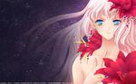  blue_eyes flowers macross_frontier pink_hair sheryl_nome stars 