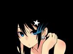  black black_hair black_rock_shooter blue_eyes close vector 