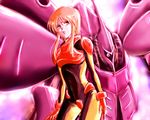  bodysuit gundam gundam_zz mecha orange_hair puru_two qubeley_mk_ii solo yukki_(rffcq251) 