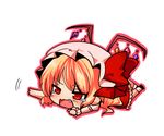  angry bad_id bad_pixiv_id chibi face fang flandre_scarlet hat matatabi_maru solo tantrum tears touhou wings 