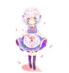  blue_eyes child female flower gloves izayoi_sakuya kohina maid touhou white_hair 