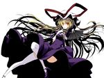  bad_id bad_pixiv_id beshi blonde_hair gloves highres long_hair orange_eyes solo touhou wallpaper yakumo_yukari 