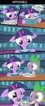  2015 book dislog dragon english_text equine female friendship_is_magic horn loceri male mammal my_little_pony reading spike_(mlp) text twilight_sparkle_(mlp) unicorn 