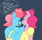  2015 anthro apron big_breasts big_butt breasts butt chubby clothing dialogue duo earth_pony english_text equine female friendship_is_magic hair horse huge_breasts mammal mrs_cake_(mlp) my_little_pony pink_hair pinkie_pie_(mlp) pony somescrub text 