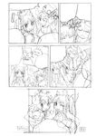  comic greyscale monochrome multiple_girls original ryoji_(nomura_ryouji) sketch translation_request uncolored 