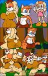  anthro anus big_breasts breasts canine cleavage clothed clothing comic cream_the_rabbit female fox lagomorph male mammal miles_prower pussy rabbit sonic_(series) terrenski torn_clothing vanilla_the_rabbit wardrobe_malfunction 