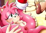  amy_rose anus bbmbbf breasts clitoris disembodied_penis erect_nipples faceless_male female hairband hedgehog inviting male mammal mobius_unleashed nipples palcomix penis puffy_anus pussy sonic_(series) 