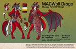  canine dragon english_text feretta fur furred_dragon herm horn intersex magwolf magwolf_drago mammal model_sheet solo text tongue wings wolf wolf-dragon wolfdragon wolgon 