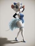  anthro bigger_version_at_the_source clothing disney elbow_gloves eyelashes eyeshadow gloves high_heels lipstick makeup mammal miss_kitty_mouse miss_kitty_mouse_(artist) mouse rodent showgirl the_great_mouse_detective 