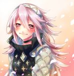  blush fire_emblem fire_emblem_if long_hair petals pink_eyes pink_hair ruku_(ruku_5050) smile soleil_(fire_emblem_if) solo 