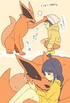  :d ^_^ ahoge alternate_hair_length alternate_hairstyle anger_vein bare_legs blue_eyes blush bobblehat boots boruto:_naruto_next_generations child closed_eyes closed_mouth coat eye_contact face-to-face fangs fox half-closed_eyes hat hood hood_down hooded_coat kurama_(naruto) kyuubi long_hair long_sleeves looking_at_another mittens mizuto_(o96ap) multiple_tails multiple_views naruto naruto_(series) open_mouth orange_pants pink_background pink_mittens purple_hair red_eyes simple_background sitting smile squatting tail translated unmoving_pattern uzumaki_himawari whisker_markings winter_clothes yellow_footwear 