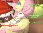  2015 angel_(mlp) dialogue english_text equine evehly female feral fluttershy_(mlp) friendship_is_magic horn king_sombra_(mlp) lagomorph male mammal my_little_pony pegasus rabbit text unicorn wings 