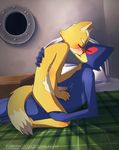  aoiuchuu bed blush couple cum cum_in_foreskin cum_on_chest duo eyes_closed falco_lombardi fox_mccloud furryphotoshop_(artist) kissing long_foreskin making_out male male/male nintendo on_bed on_top penis riding star_fox uncut video_games 