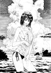  2girls bikini breasts cloud covered_nipples floating floating_object fubuki_(one-punch_man) genos greyscale highres innertube lips monochrome multiple_boys multiple_girls murata_yuusuke nipples no_bra nude_filter official_art one-punch_man parted_lips saitama_(one-punch_man) see-through shirt short_hair siblings sideboob sisters sky smile solo_focus source_request swimsuit swimsuit_under_clothes tatsumaki third-party_edit wading wet wet_clothes wet_hair wet_shirt 