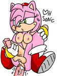  &lt;3 amy_rose anal anal_penetration anus balls breasts clothing cum dickgirl disembodied_penis footwear gloves green_eyes hedgehog intersex male mammal penetration penis perverted_bunny shoes sonic_(series) sweat 