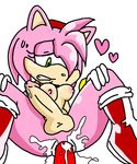  &lt;3 amy_rose anal anal_penetration breasts clothing cum dickgirl disembodied_penis footwear gloves green_eyes intersex male penetration penis perverted_bunny shoes sonic_(series) sweat 